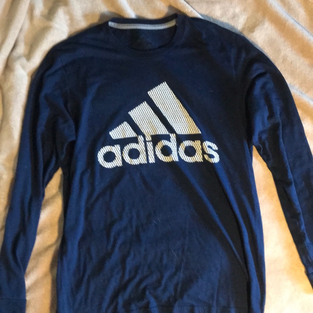 ADIDAS Navy Long Sleeve T-shirt